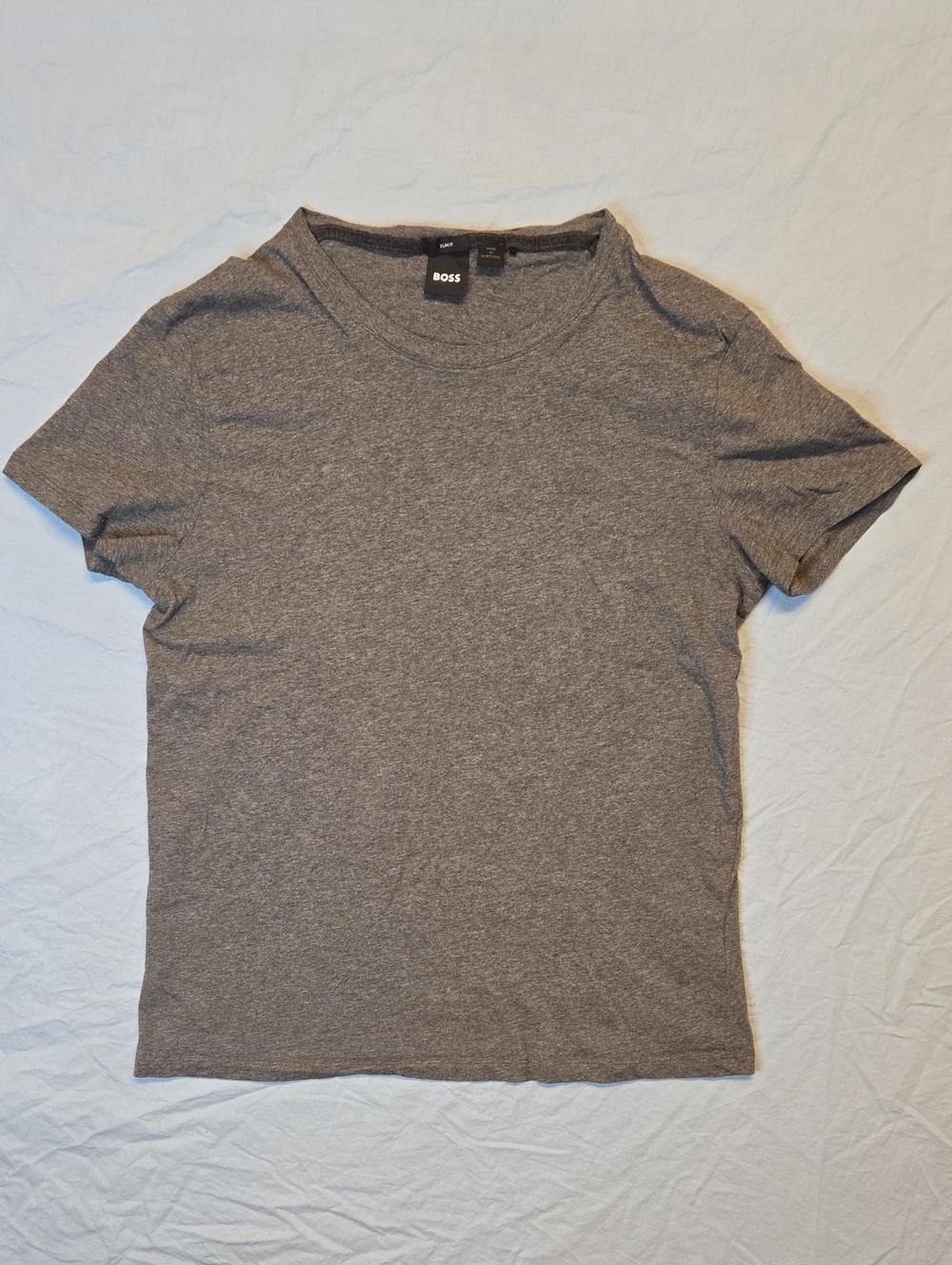 Hugo Boss Short Sleeve Crew Neck Slim Fit T-Shirt Heather Gray
